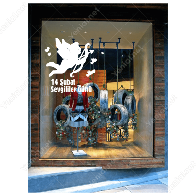 14 Şubat Sevgililer Günü Ok Atan Eros Sticker