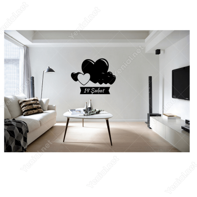 14 şubat Sevgililer Günü Yazısı Sticker Yapıştırma