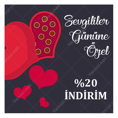 14 Şubat Sevgililer Gününe Özel Çalışma İndirim Yapıştırma