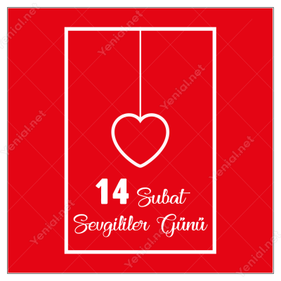 14 Şubat Sevgililer Gününe Özel Çerçeve İçinde Kalp Yapıştırma