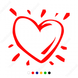 14 Şubat Sevgililer Günü Hareket Efektli Kalp Sticker Yapıştırma