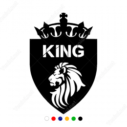 Aslan King Kral Tacı Sticker Yapıştırma
