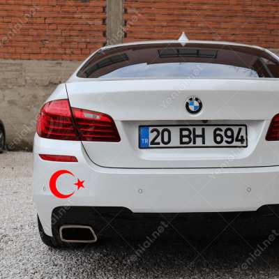 Ay Yıldız Araba Oto Sticker, Çıkartma Yapıştırma 