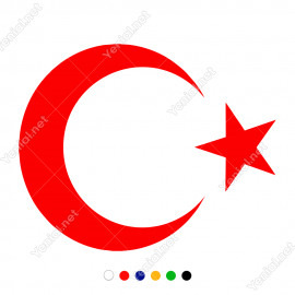 Ay Yıldız Araba Oto Sticker, Çıkartma Yapıştırma 