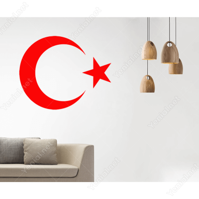 Ay Yıldız Araba Oto Sticker, Çıkartma Yapıştırma 