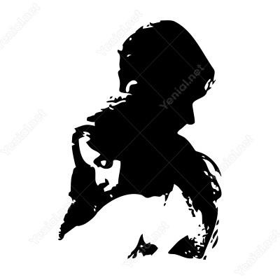 Birbirine Sarılmış Kız Erkek Sevgililer Sticker Etiket