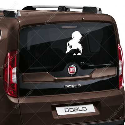 Birbirine Sarılmış Kız Erkek Sevgililer Sticker Etiket