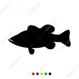 Denizde Sola Doğru Yüzen Küçük Balık Sticker