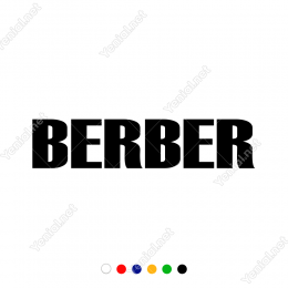 Firmaya Dükkana Özel Font Berber Stickerı Yapıştırması