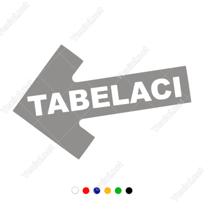 Firmaya Özel Sola Doğru Ok İşareti  Sticker Yapıştırma