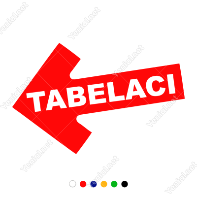 Firmaya Özel Sola Doğru Ok İşareti  Sticker Yapıştırma