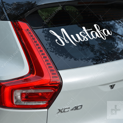 İsim Araba Sticker, Kişiye İsme Özel Çıkartma Yapıştırma