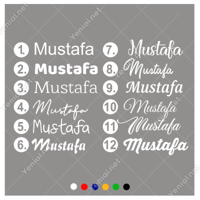 İsim Araba Sticker, Kişiye İsme Özel Çıkartma Yapıştırma