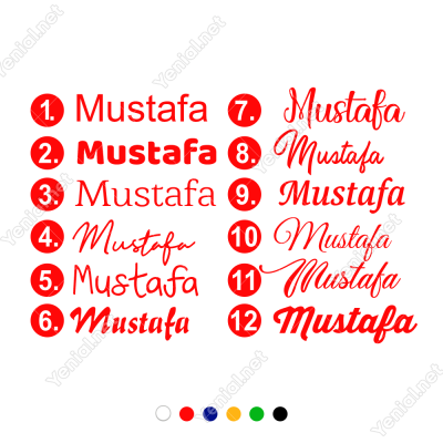 İsim Araba Sticker, Kişiye İsme Özel Çıkartma Yapıştırma