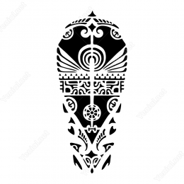 Kabile Motifi Maori Etiket Sticker