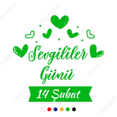 Kalpler Sevgililer Günü Yazısı Sticker Yapıştırma