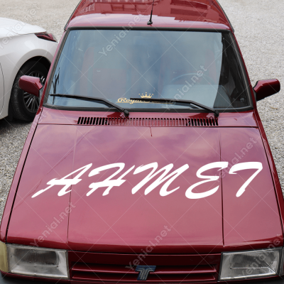 Kişiye Özel İsim Seçenekli Araba Sticker, Oto Çıkartma Yapıştırma