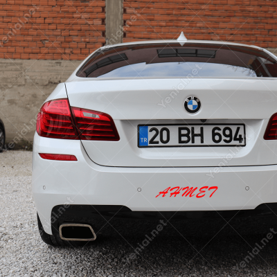 Kişiye Özel İsim Seçenekli Araba Sticker, Oto Çıkartma Yapıştırma