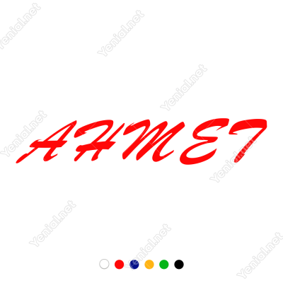 Kişiye Özel İsim Seçenekli Araba Sticker, Oto Çıkartma Yapıştırma