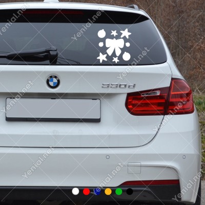 Özel Günler İçin Süsleme Yıldız Kurdela Sticker