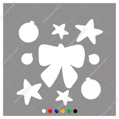Özel Günler İçin Süsleme Yıldız Kurdela Sticker