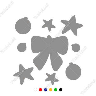 Özel Günler İçin Süsleme Yıldız Kurdela Sticker