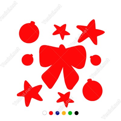 Özel Günler İçin Süsleme Yıldız Kurdela Sticker