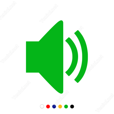 Ses Simgesi Sticker Yapıştırma