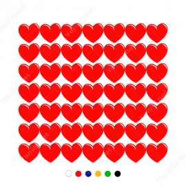 14 Şubat Sevgililer Günü (14x10cm) 49 Adet Sticker Yapıştırma