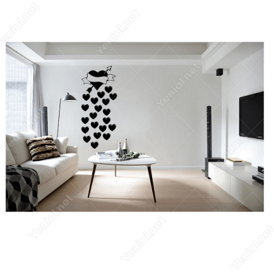 Sevgililer Günü Büyük ve Küçük Kalpler 105x105cm Sticker