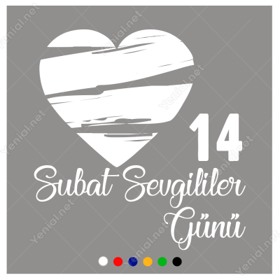 Sevgililer Günü Eskitilmiş Kalp 110x110cm Sticker Yapıştırma