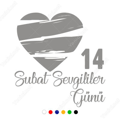 Sevgililer Günü Eskitilmiş Kalp 110x110cm Sticker Yapıştırma
