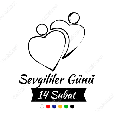 Sevgililer Günü İki Kalp 115x100cm Yapıştırma