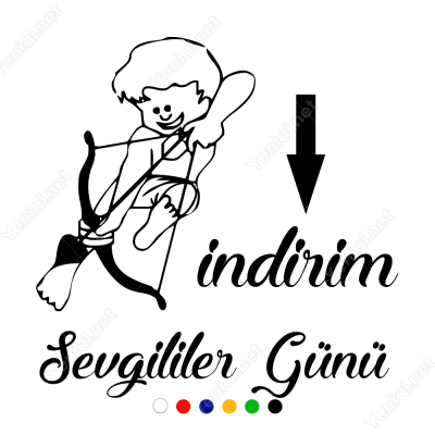 Sevgililer Günü İndirimi Yazısı 115x100cm Yapıştırma