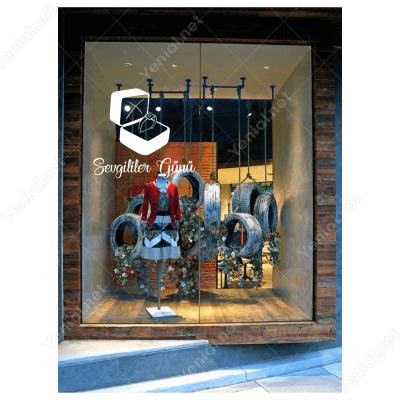 Sevgililer Günü Pırlanta Hediye Kutusu 110x110cm Sticker
