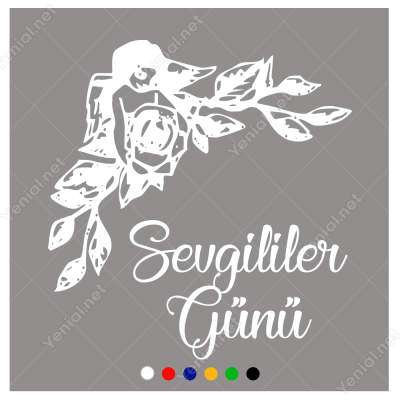 Sevgililer Günü Yazısı Taç Cam Süslemesi Yapıştırma