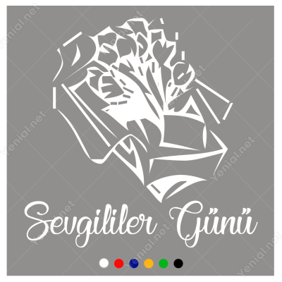 Sevgililer Günü Yazısı ve Çiçeksepeti Sticker Yapıştırma Sevgililer Günü Yazısı ve Çiçeksepeti Sticker Yapıştırma