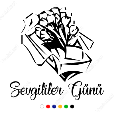 Sevgililer Günü Yazısı ve Çiçeksepeti Sticker Yapıştırma Sevgililer Günü Yazısı ve Çiçeksepeti Sticker Yapıştırma