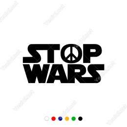 Star Wars ve Stop Wars Yazısı Sticker