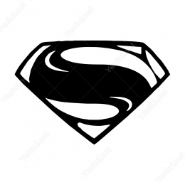 Süperman Logosu Sticker Yapıştırma