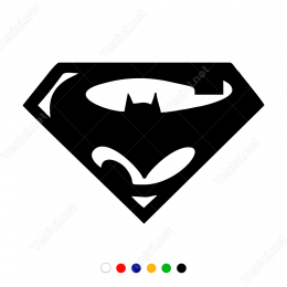 Süpermen ve Badman Yazısı Sticker Yapıştırma