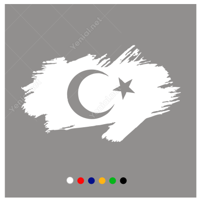 Türk Bayrağı 3 Araç - Motosiklet Sticker Çıkartma