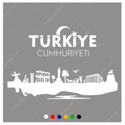 Türkiye Cumhuriyeti Ay Yıldızlı Görsel Sticker