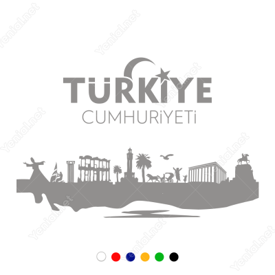 Türkiye Cumhuriyeti Ay Yıldızlı Görsel Sticker
