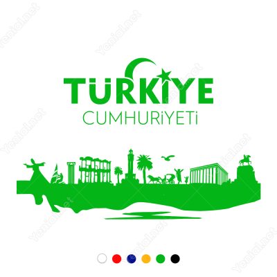 Türkiye Cumhuriyeti Ay Yıldızlı Görsel Sticker