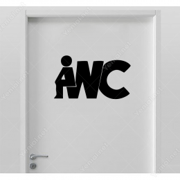 Wc Yazısı (Komik) Kapı Duvar Sticker Yapıştırma