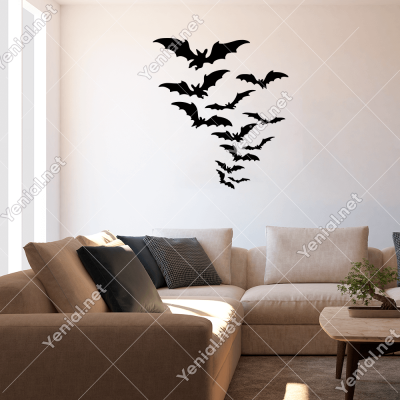 Yarasa Sürüsü Duvar Siticker 60x53cm