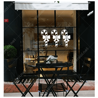 Yılbaşı Süslemeleri Kurdela Süslemeli Değnek