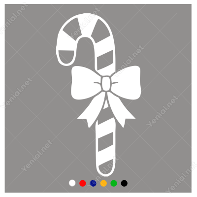 Yılbaşı Süslemeleri Kurdela Süslemeli Değnek