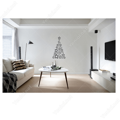 Yıldızlar İle Oluşturulmuş Yılbaşı Ağacı Süslemesi 76x115Cm